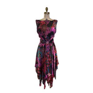 Versace Purple multi Dress, 44/Large